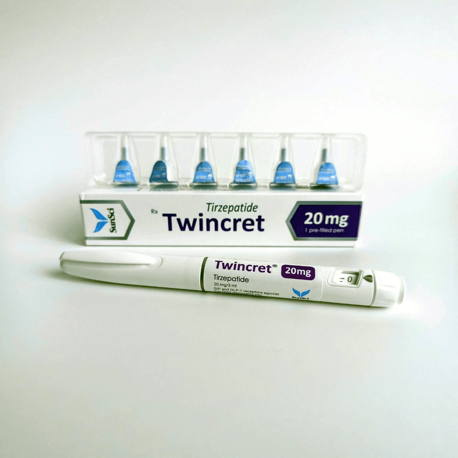 Твинкрет (Twincret) – тирзепатид SunSci, шприц-ручка 20 мг 1 Твінкрет шприц-ручка — упаковка тирзепатид 20 мг SunSci Twincret tirzepatide 20 mg — купити в Україні, Геркулес Шоп Твінкрет тирзепатид — дозування та маркування шприц-ручки