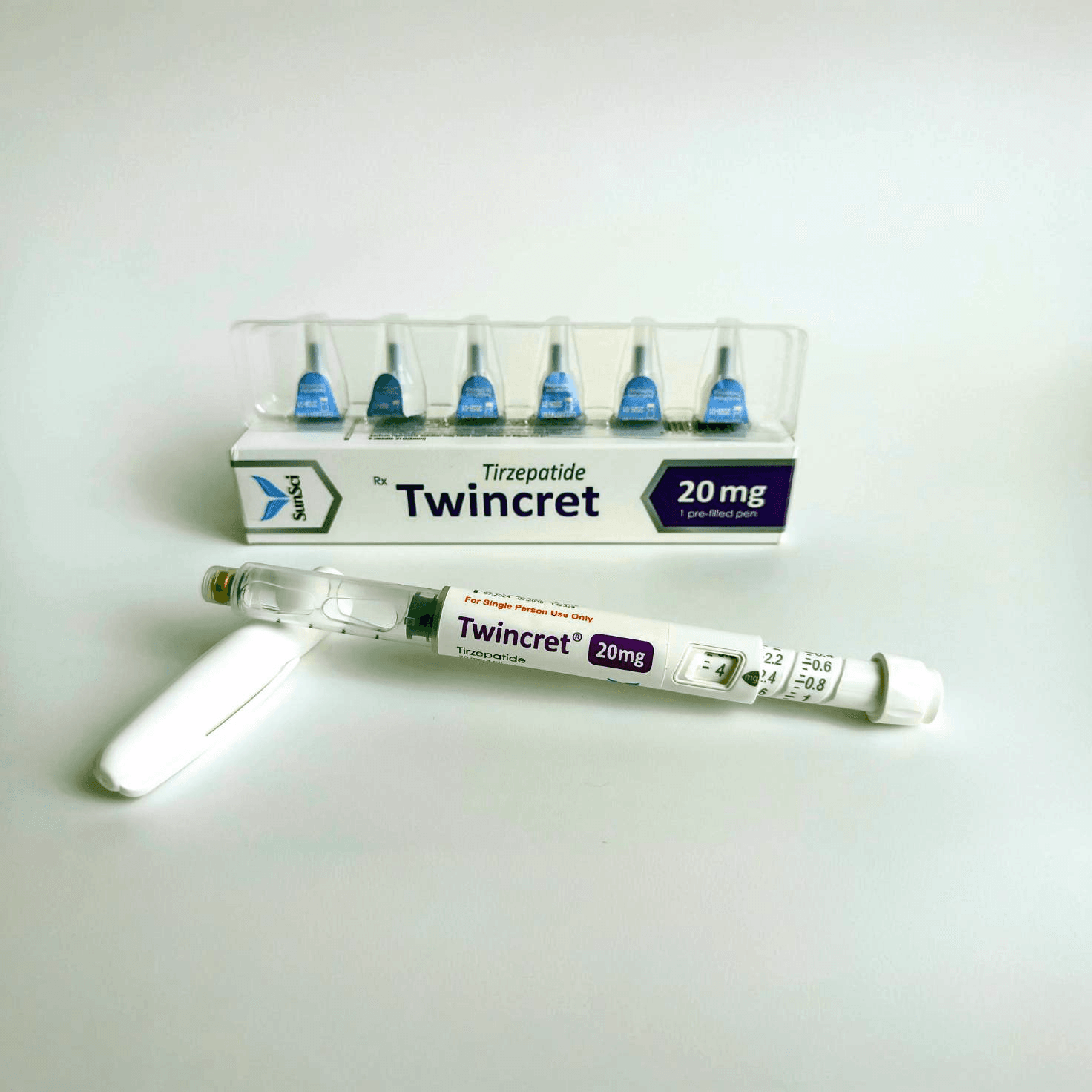 Твинкрет (Twincret) – тирзепатид SunSci, шприц-ручка 20 мг 2 Твінкрет шприц-ручка — упаковка тирзепатид 20 мг SunSci Twincret tirzepatide 20 mg — купити в Україні, Геркулес Шоп Твінкрет тирзепатид — дозування та маркування шприц-ручки