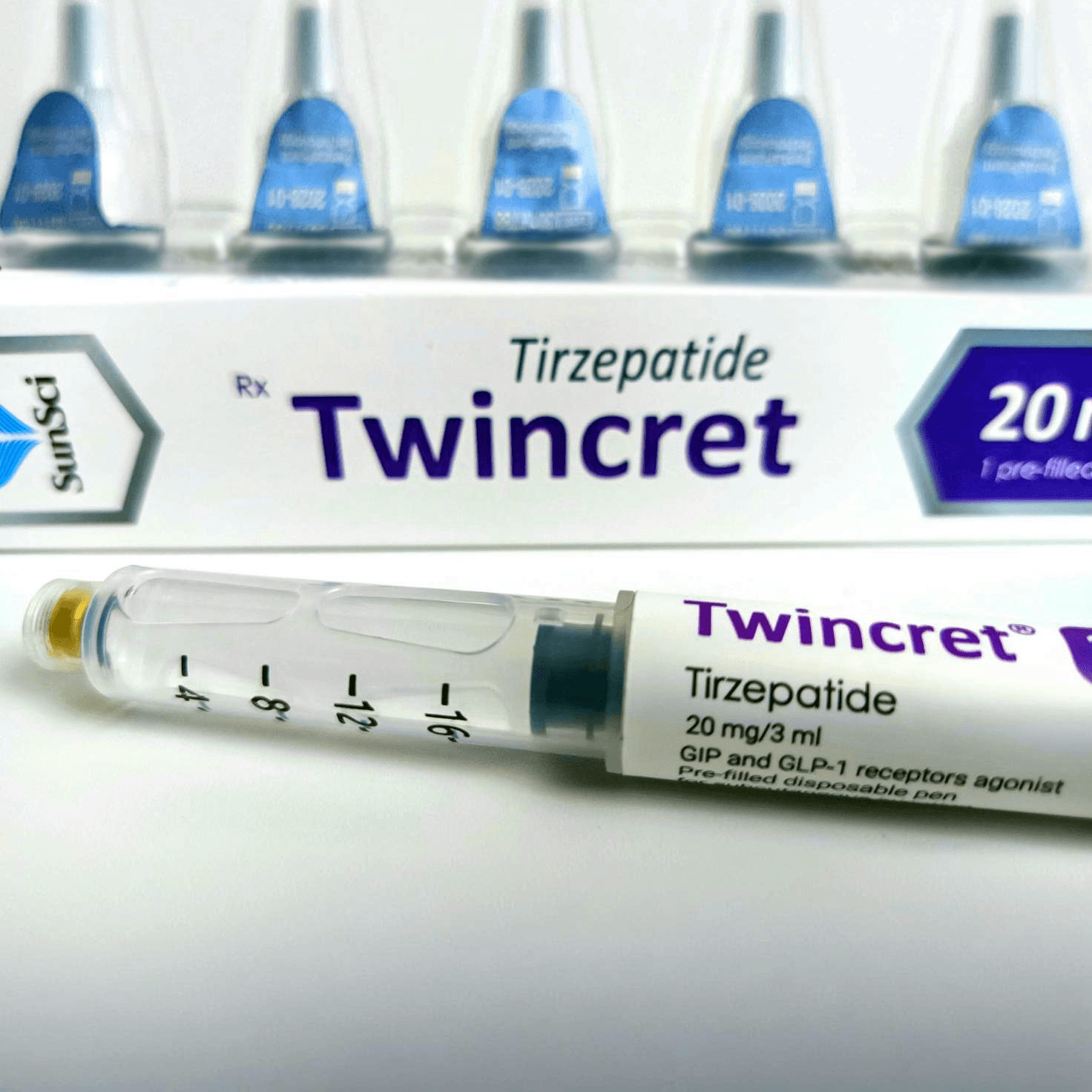 Твинкрет (Twincret) – тирзепатид SunSci, шприц-ручка 20 мг 3 Твінкрет шприц-ручка — упаковка тирзепатид 20 мг SunSci Twincret tirzepatide 20 mg — купити в Україні, Геркулес Шоп Твінкрет тирзепатид — дозування та маркування шприц-ручки