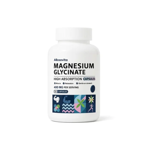 Allcoovita Magnesium Glycinate 400 мг — 180 капсул, магній бісгліцинат