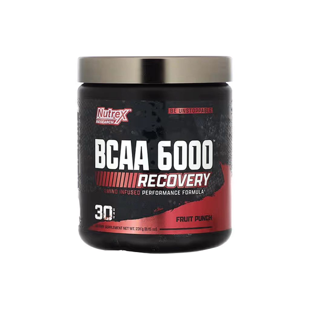 Аминокислоты BCAA Nutrex Research 6000 Recovery (фруктовый пунш) – 231 грамм 1 Амінокислоти BCAA Nutrex Research 6000 Recovery, фруктовий пунш, 231 г — фото товару