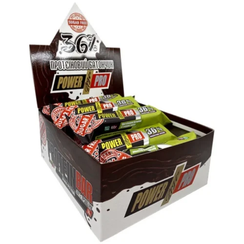 Блок Батончиків Power Pro 36% Sugar Free (Без цукру), 60 грам