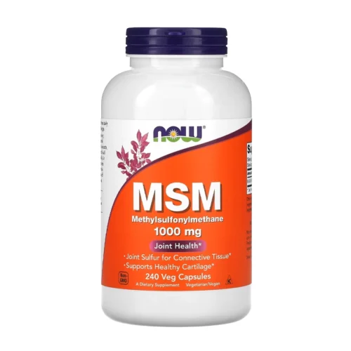 NOW Foods MSM 1000 мг — 240 капсул, метилсульфонілметан (органічна сірка)