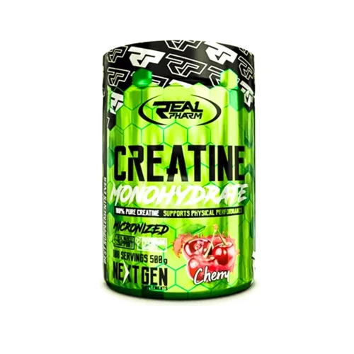 Упаковка креатину моногідрату Real Pharm Creatine Monohydrate 500 грам.
