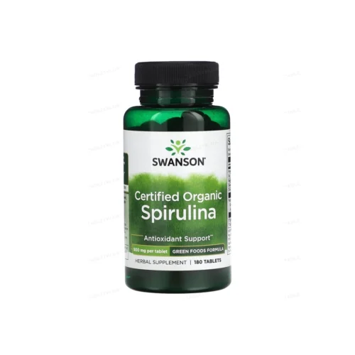 Спіруліна органічна Swanson Certified Organic Spirulina 500 мг, 180 таблеток — зображення товару