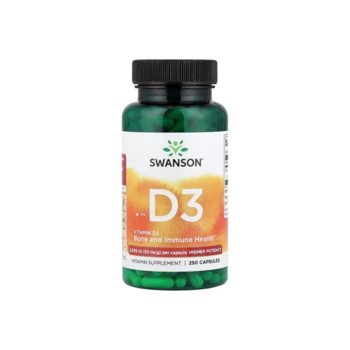 Swanson Vitamin D3 2000 МО (50 мкг), 250 капсул — флакон