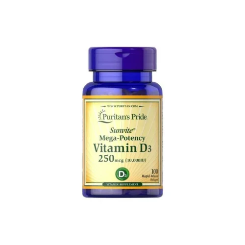 Вітамін Д3, Puritan’s Pride, Vitamin D3 10 000 IU – 100 капсул