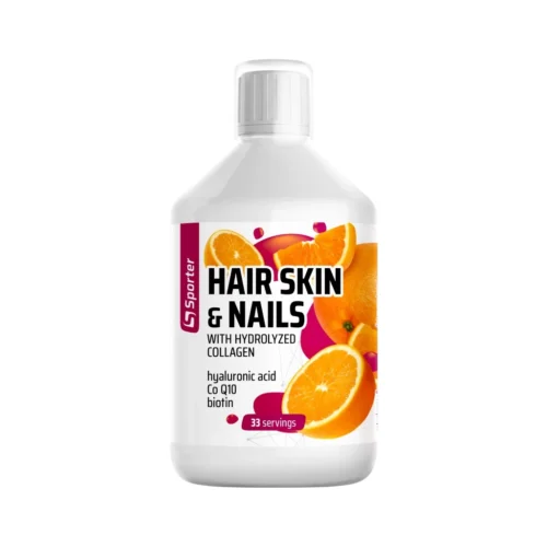 Sporter Hair Skin & Nails 500 мл — вітамінно-мінеральний комплекс для волосся, шкіри та нігтів з колагеном і біотином