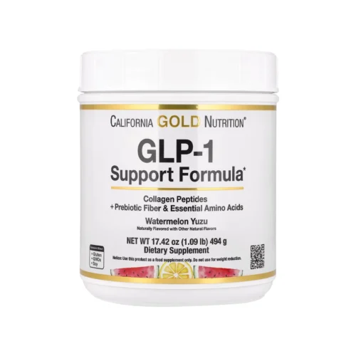 California Gold Nutrition GLP-1 Collagen Support Formula — кавун і юзу, морський колаген, 494 г