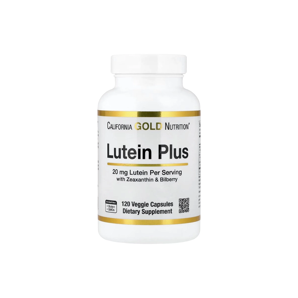Лютеин с порошком черники и зеаксантином, California Gold Nutrition, Lutein Plus with Bilberry Powder and Zeaxanthin – 120 капсул California Gold Nutrition Lutein Plus — лютеїн, чорниця, зеаксантин для очей, 120 капсул