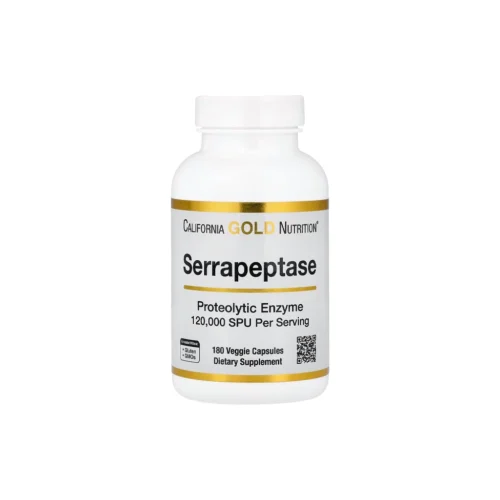 California Gold Nutrition Serrapeptase 120000 SPU 180 капсул — протизапальний фермент