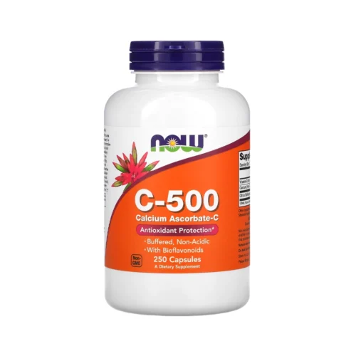NOW Foods C-500 Calcium Ascorbate-C буферизований вітамін C з біофлавоноїдами 250 капсул