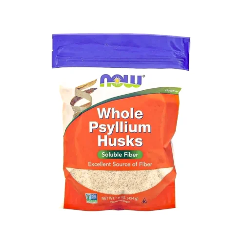 NOW Whole Psyllium Husks — клітковина з подорожника 454 г