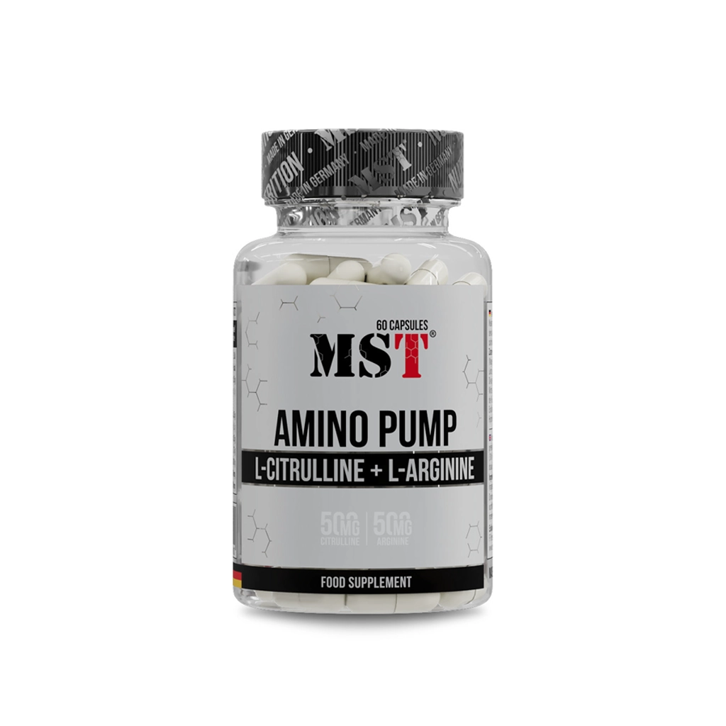 Комплекс для пампа, Аргинин, Цитрулин, MST®, Amino PUMP - 60 капсул 1 MST Amino PUMP аргiнiн цитрулiн 60 капсул