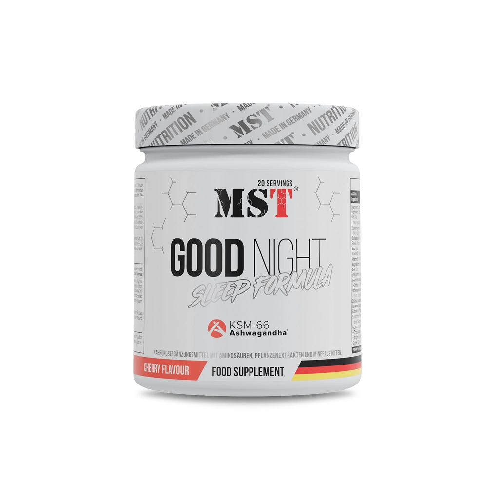 Комплекс для сна, MST®, Good Night Sleep Formula - 320 грамм 1 MST Good Night Sleep Formula Cherry 320 г — комплекс для сну та відновлення