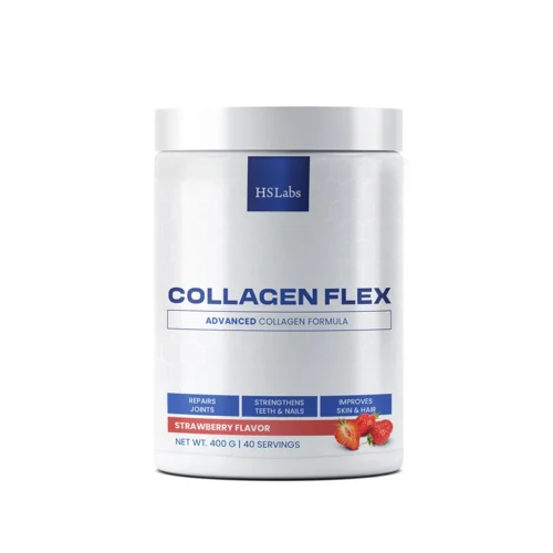 HS Labs Collagen FLEX Strawberry гідролізований колаген з вітаміном C 400 г