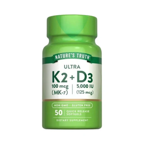Nature’s Truth Vitamin K2 Plus Vitamin D3 5000 IU MK-7 50 капсул