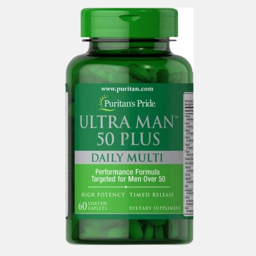 Puritan’s Pride Ultra Man™ 50 Plus мультивітамінний комплекс для чоловіків 50+ 60 таблеток