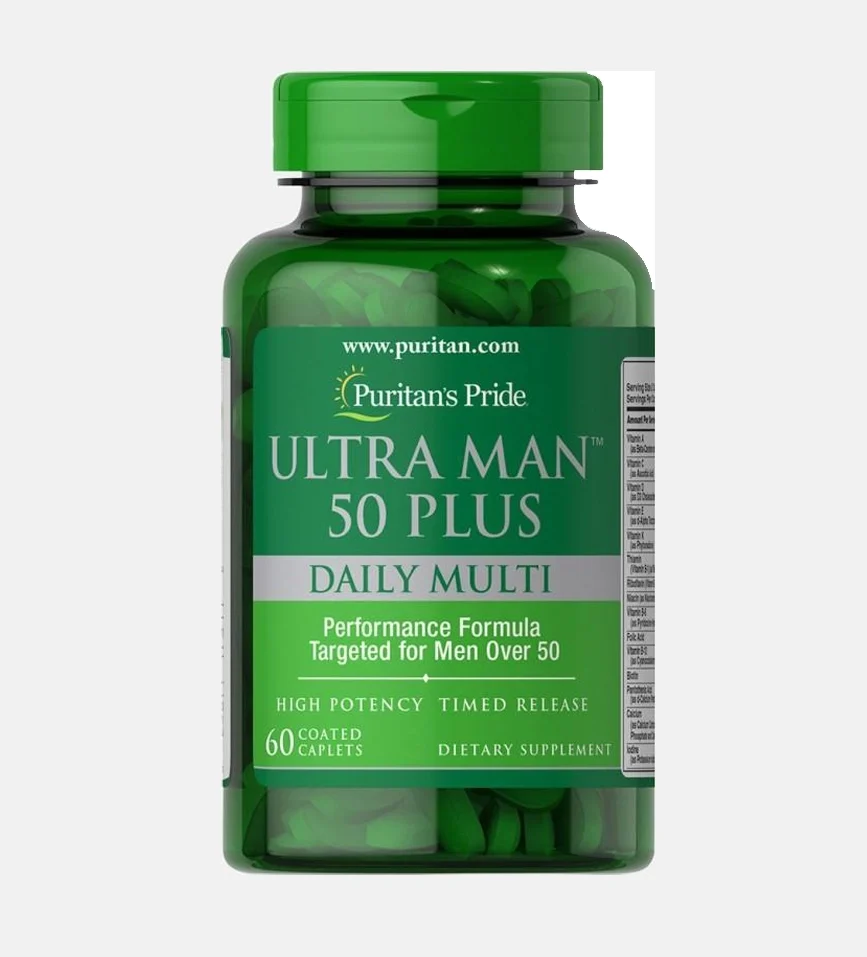 Мультивитаминный комплекс для мужчин старше 50 лет, Puritan's Pride, Ultra Man™ 50 Plus - 60 таблеток 1 Puritan’s Pride Ultra Man™ 50 Plus мультивітамінний комплекс для чоловіків 50+ 60 таблеток