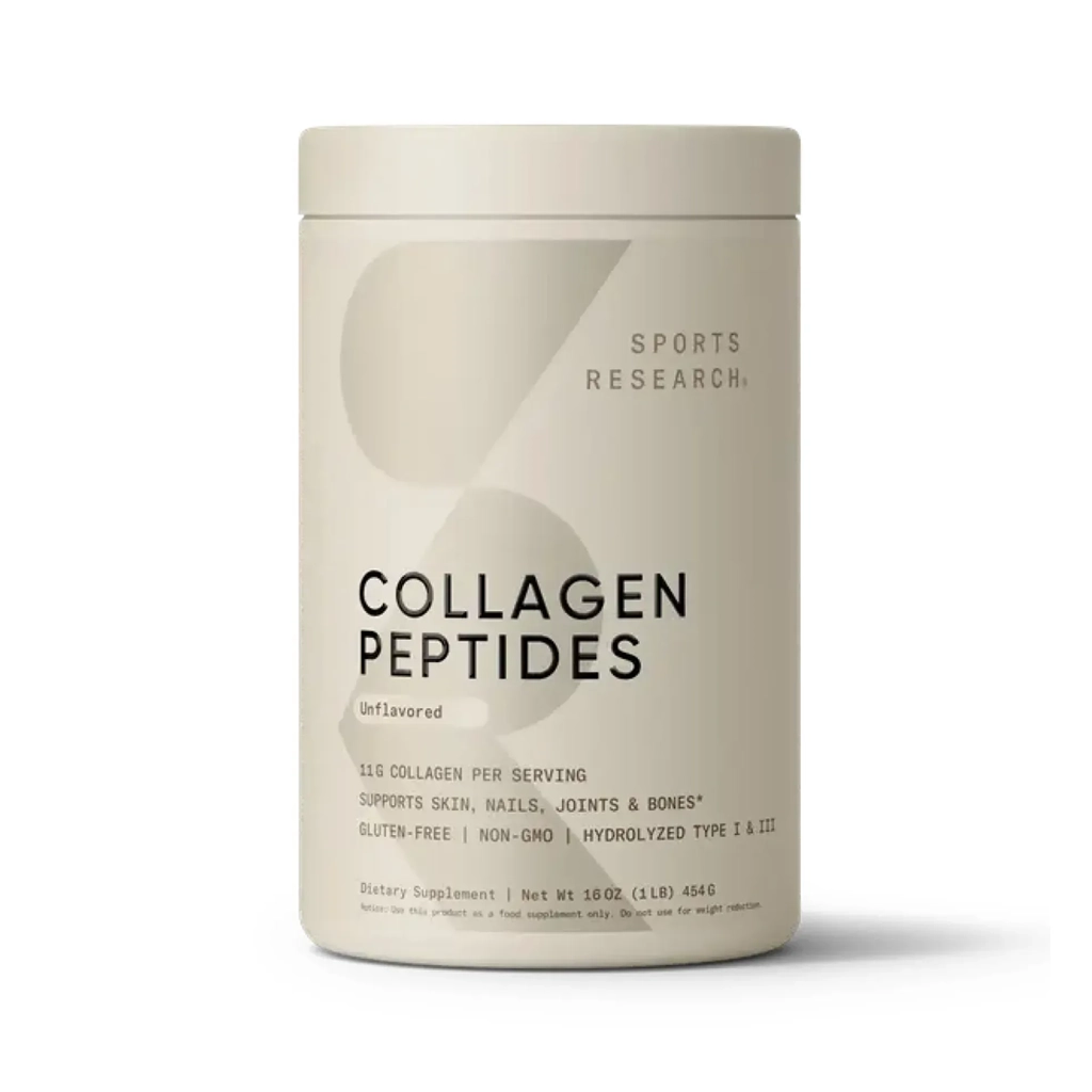 Коллаген, коллагеновые пептиды, Sports Research Collagen Peptides (безвкусно) 1 Sport Research Collagen Peptides колагенові пептиди без смаку 454 г