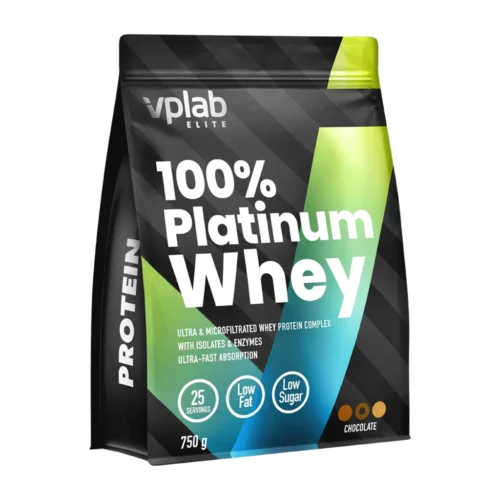 VPLab 100% Platinum Whey комплексний сироватковий протеїн 750 г Strawberry Banana