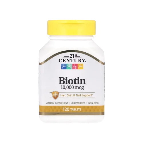 21st Century Biotin 10,000 mcg вітамін В7 для волосся шкіри нігтів 120 таблеток