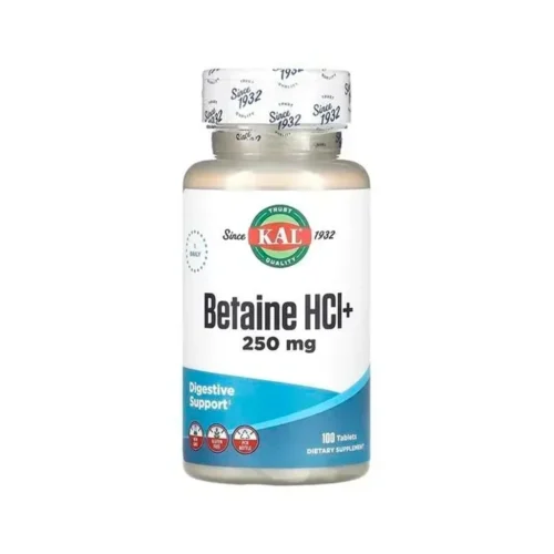 KAL Betaine HCl Plus 250 mg 100 таблеток бетаїн гідрохлорид