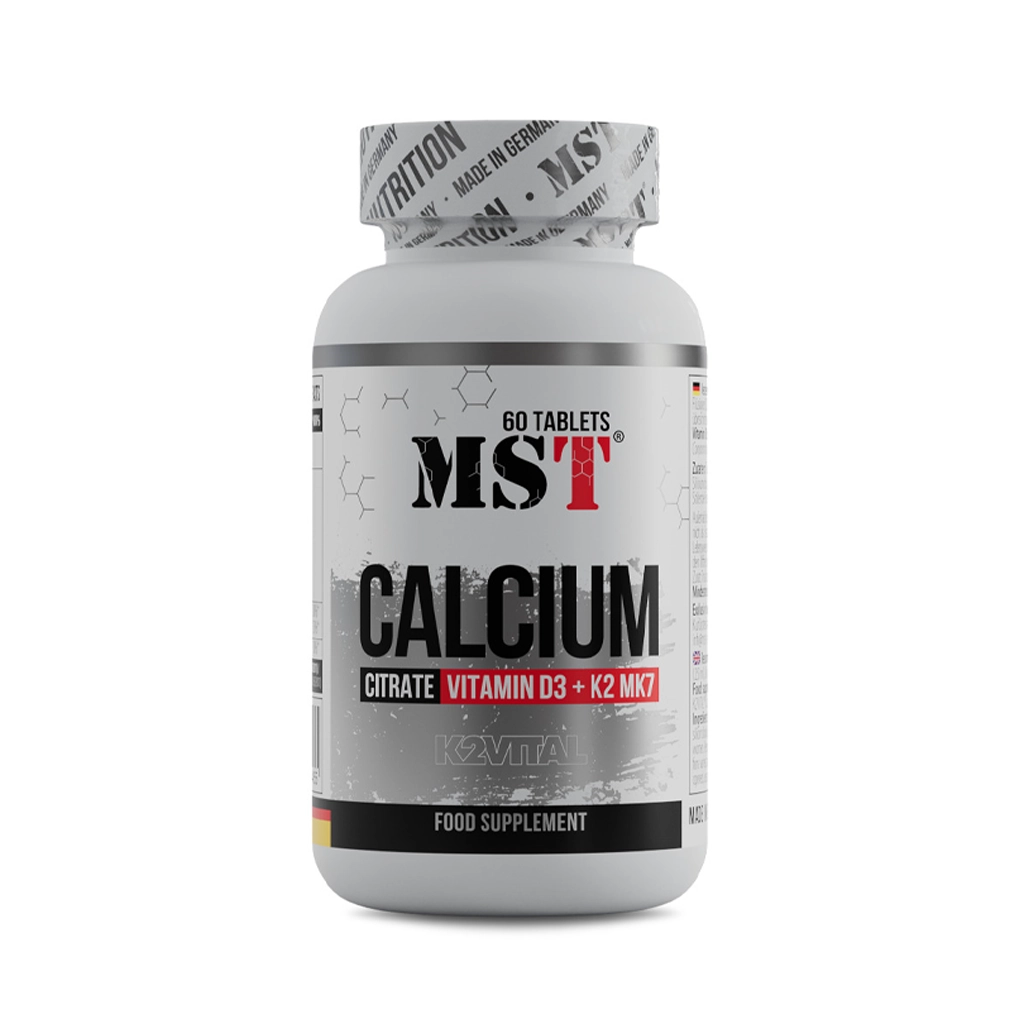 Кальций цитрат, витамин Д3+К2 VITAL®, MST® Calcium citrate Vitamin D3+K2 MK7 MST Calcium Citrate Vitamin D3 K2 MK7 таблетки