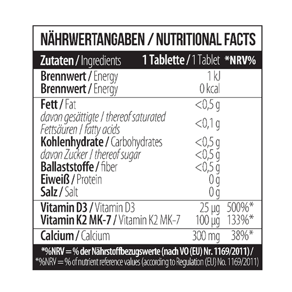 Кальций цитрат, витамин Д3+К2 VITAL®, MST® Calcium citrate Vitamin D3+K2 MK7 MST Calcium Citrate Vitamin D3 K2 MK7 таблетки