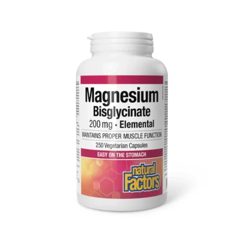 Магній біс-гліцинат Natural Factors Magnesium Bisglycinate Pure 200 мг 250 капсул