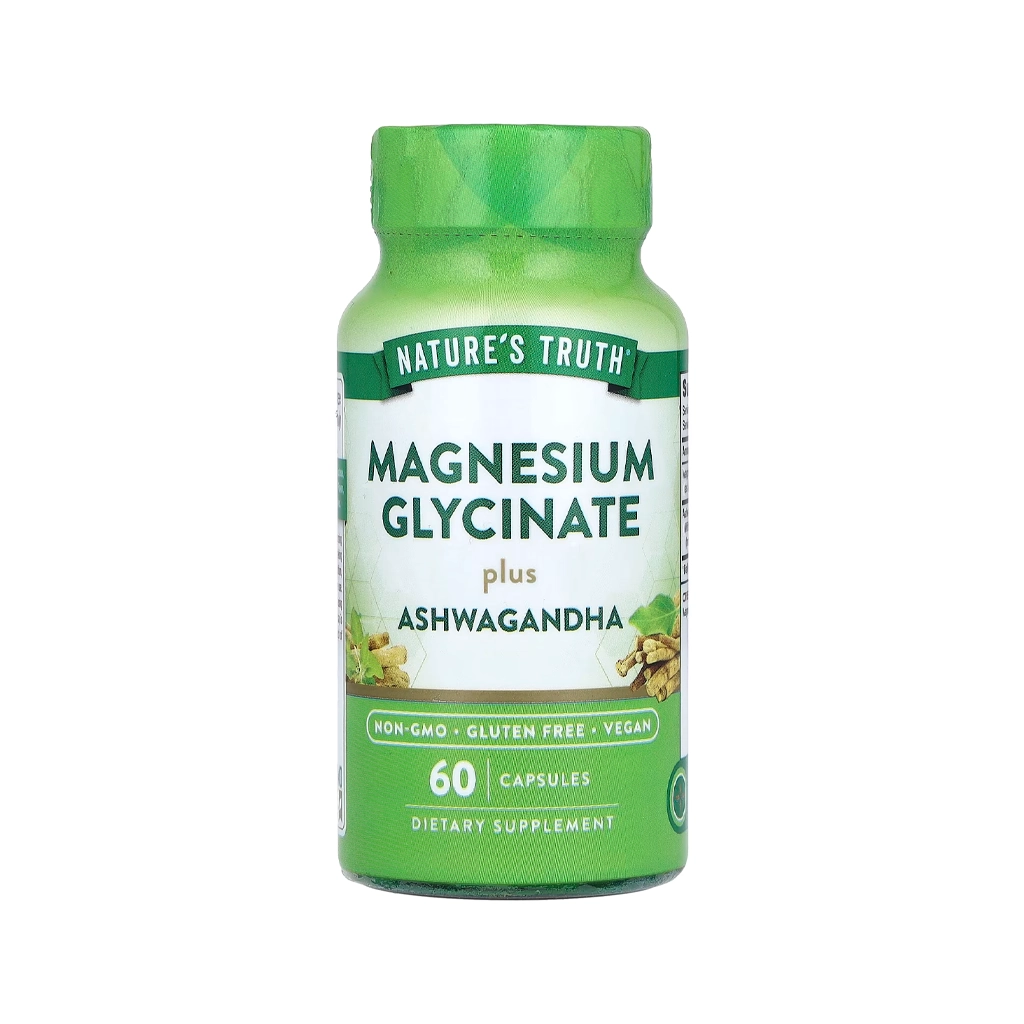 Магний глицинат и ашваганда, Nature's Truth Magnesium Glycinate Plus Ashwagandha - 60 капсул 1 Магній гліцинат з ашвагандою Nature's Truth Magnesium Glycinate Plus Ashwagandha 60 капсул