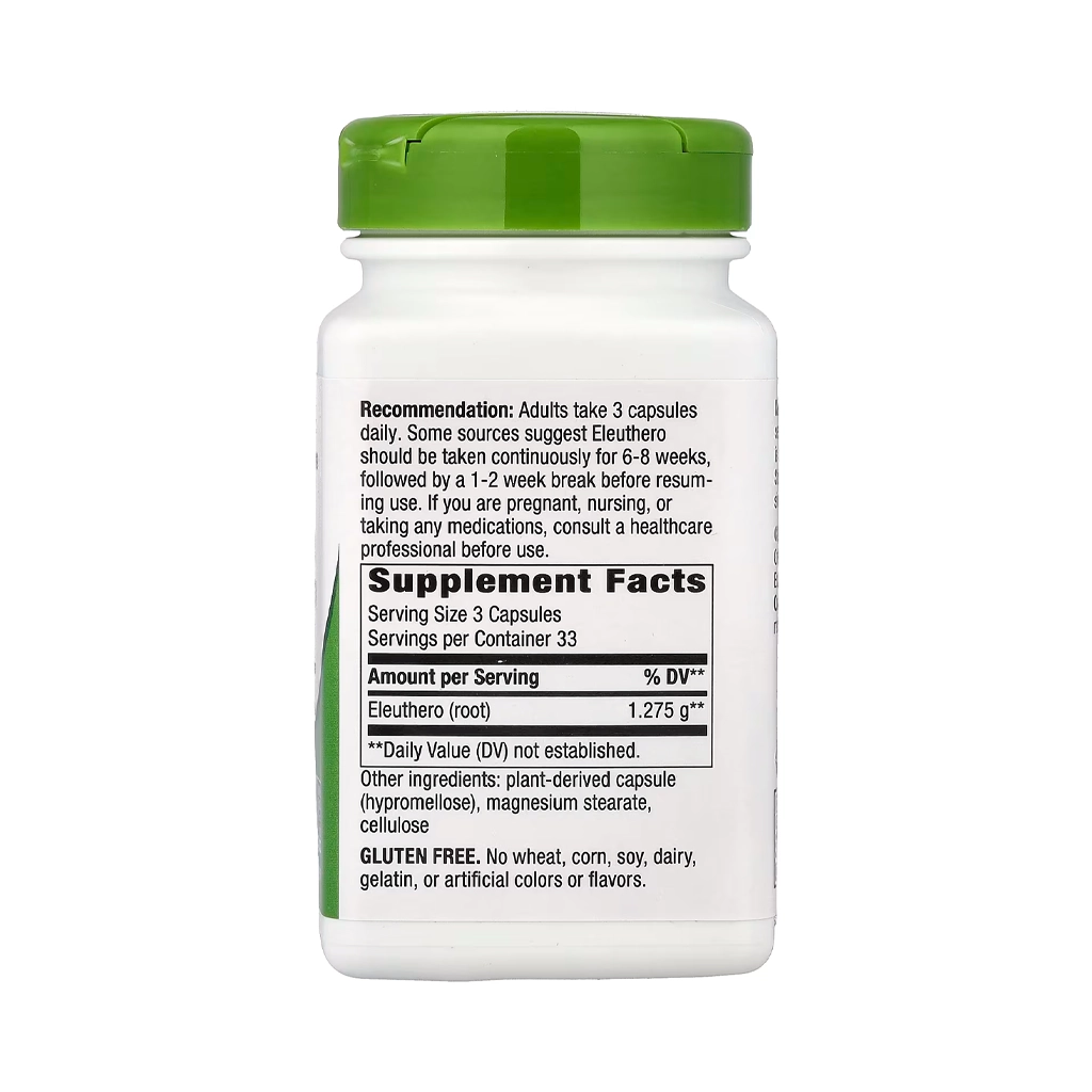 Корінь сибірського елеутерококу, Nature's Way Siberian Eleuthero Root 425 мг - 100 капсул 2 Nature's Way Siberian Eleuthero Root 425 мг 100 капсул