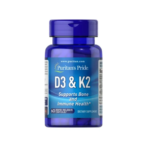 Puritan's Pride Vitamin D3 & K2 MenaQ7 вітаміни для кісток та серця 60 капсул