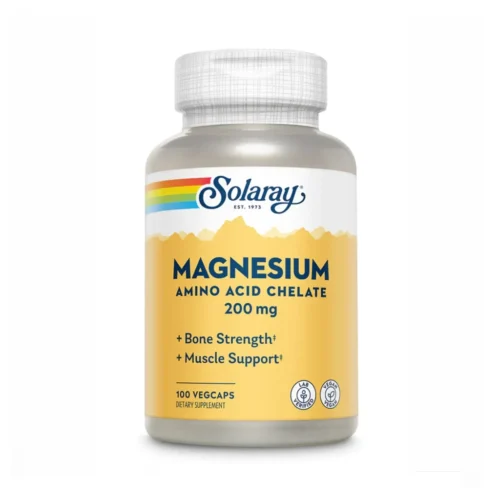 Магній хелат Solaray Magnesium Amino Acid Chelate 200 мг 100 капсул