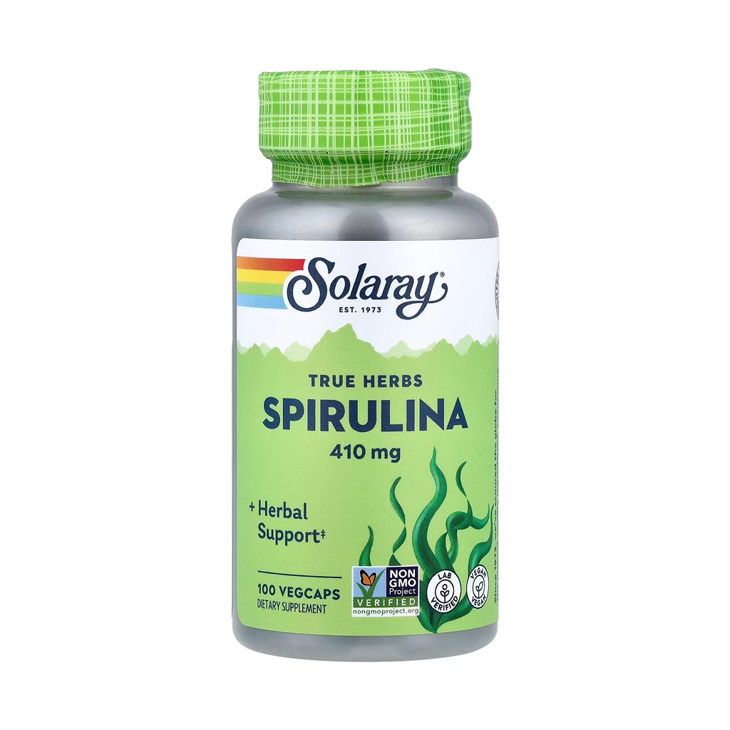 Спирулина, Solaray Spirulina Algae 410mg - 100 капсул 1 Solaray Spirulina Algae 410 mg 100 капсул спіруліна