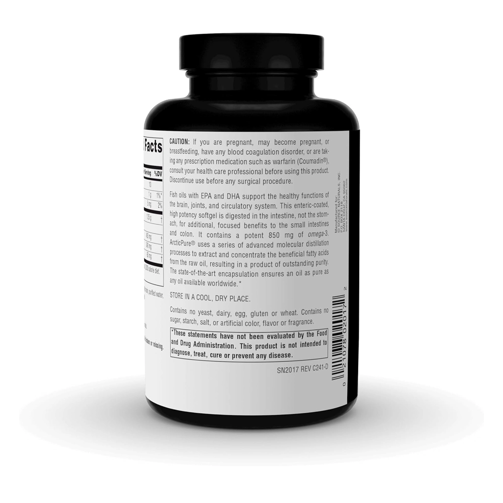 Омега-3, рыбий жир, Source Naturals ArcticPure Omega-3 Fish Oil 850mg Ultra Potency - 120 софтгелей 3 Омега-3 Source Naturals ArcticPure Fish Oil 850 мг 120 софтгелів