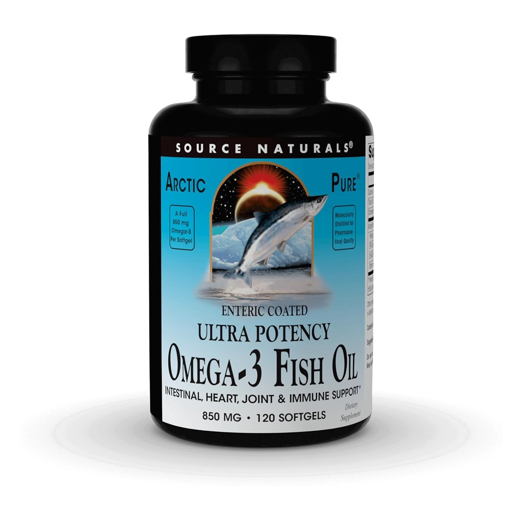 Омега-3, рыбий жир, Source Naturals ArcticPure Omega-3 Fish Oil 850mg Ultra Potency - 120 софтгелей 1 Омега-3 Source Naturals ArcticPure Fish Oil 850 мг 120 софтгелів