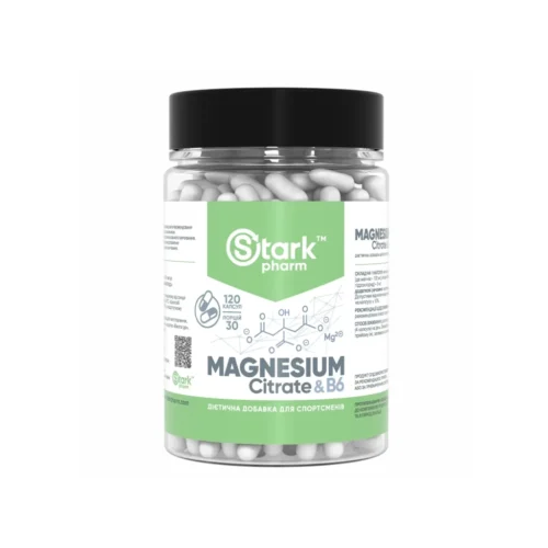 Stark Pharm Magnesium B6 магній цитрат з вітаміном B6 для спорту 120 капсул