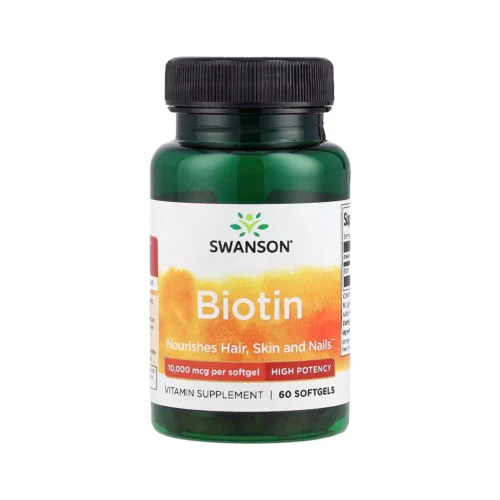 Swanson Biotin High Potency 10,000 mcg біотин у капсулах з олією 60 штук