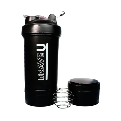 Brave U Shaker спортивний шейкер з контейнерами 3 в 1 600 мл