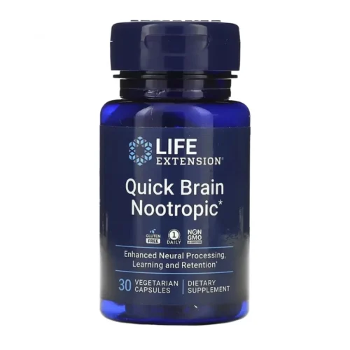 Life Extension Quick Brain Nootropic ноотропний комплекс для мозку 30 вегетаріанських капсул