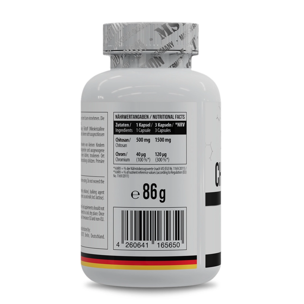 Хітозан, MST® Chitosan 500 mg with Chrom 2 MST Chitosan 500 mg with Chrom хітозан з хромом 120 капсул