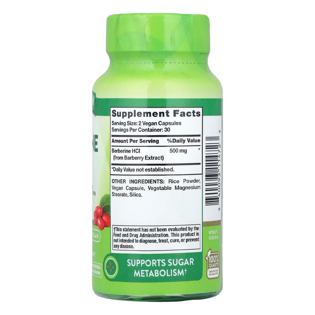 Берберин, Nature's Truth Berberine HCI (250 mg per Capsule) - 60 Capsules 2 Nature's Truth Berberine HCl берберин 500 мг 60 веганських капсул