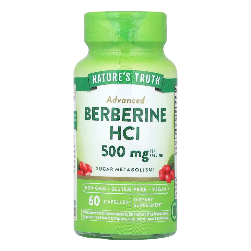 Nature's Truth Berberine HCl берберин 500 мг 60 веганських капсул