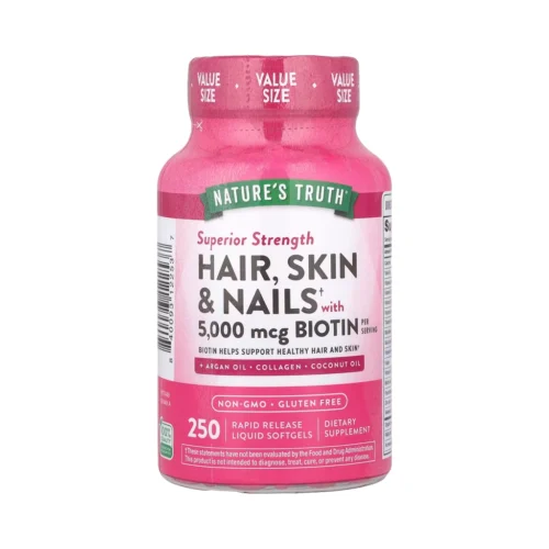 Nature's Truth Hair Skin Nails, добавка для волосся, шкіри й нігтів із біотином