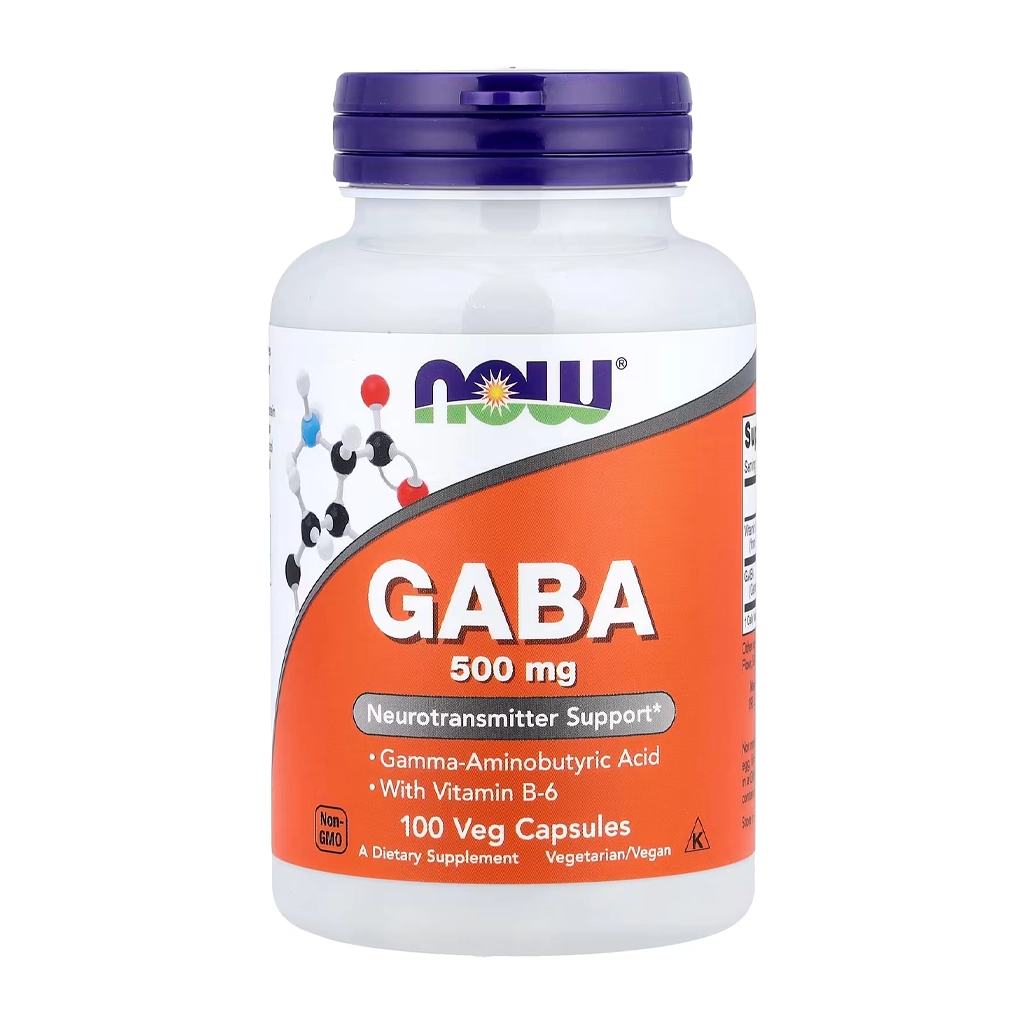 ГАМК, ГАБА, NOW GABA 500mg - 100vcaps 1 NOW Foods GABA гамма-аміномасляна кислота 500 мг 100 вегетаріанських капсул