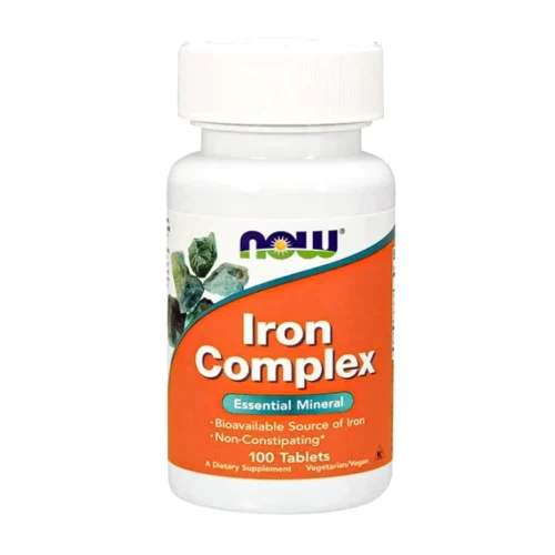 Залізо комплекс, NOW Iron Complex Caps – 100 caps