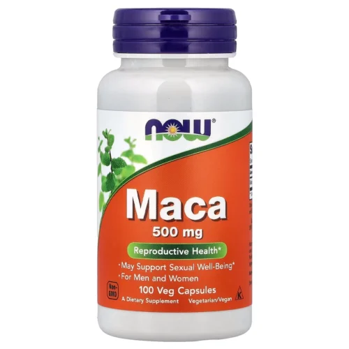 Мака, NOW Maca 500 mg – 100 caps