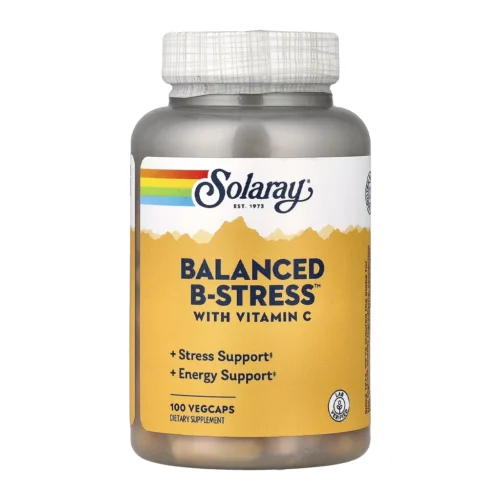 Solaray Balanced B-Stress комплекс вітамінів В від стресу 100 вегетаріанських капсул
