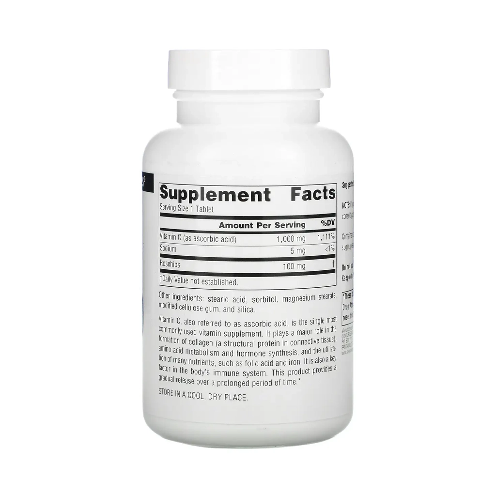 Витамин C, Source Naturals C-1000 1000 mg - 100 tabs 2 Source Naturals C-1000 вітамін С 1000 мг 100 таблеток Timed Release